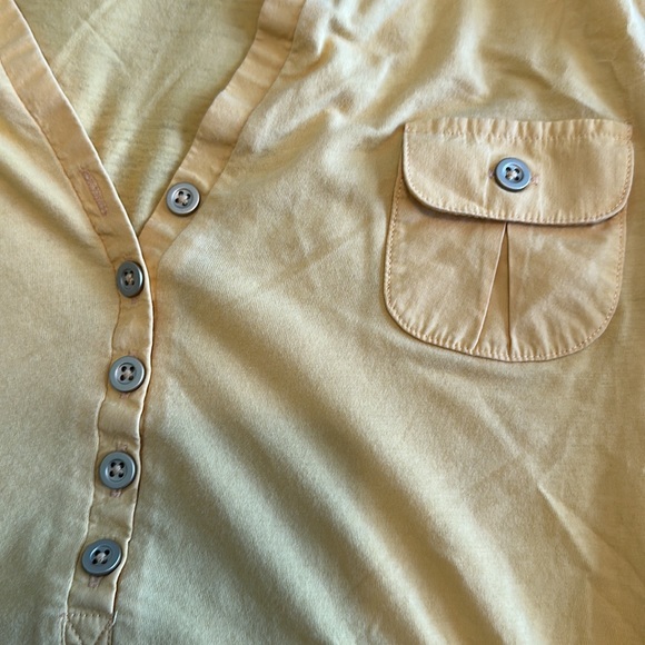 J. Crew size Medium Yellow long sleeve lightweight top - Picture 3 of 3